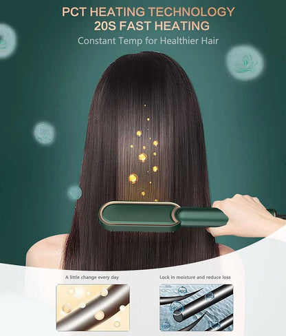 Heated Hair Straightening Comb – Fast Smoothing & Frizz Control