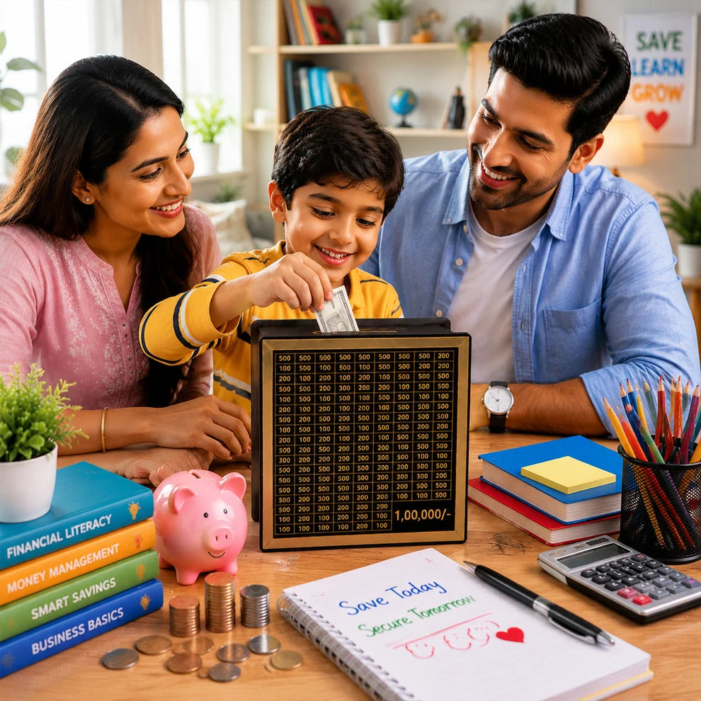 Wooden Money Saving Piggy Bank Box