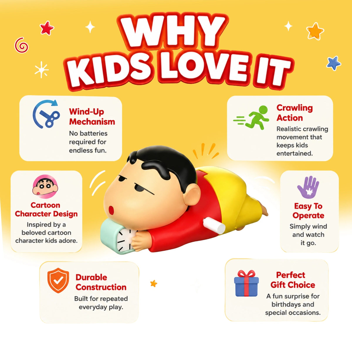 Crawling Shinchan Action Figure