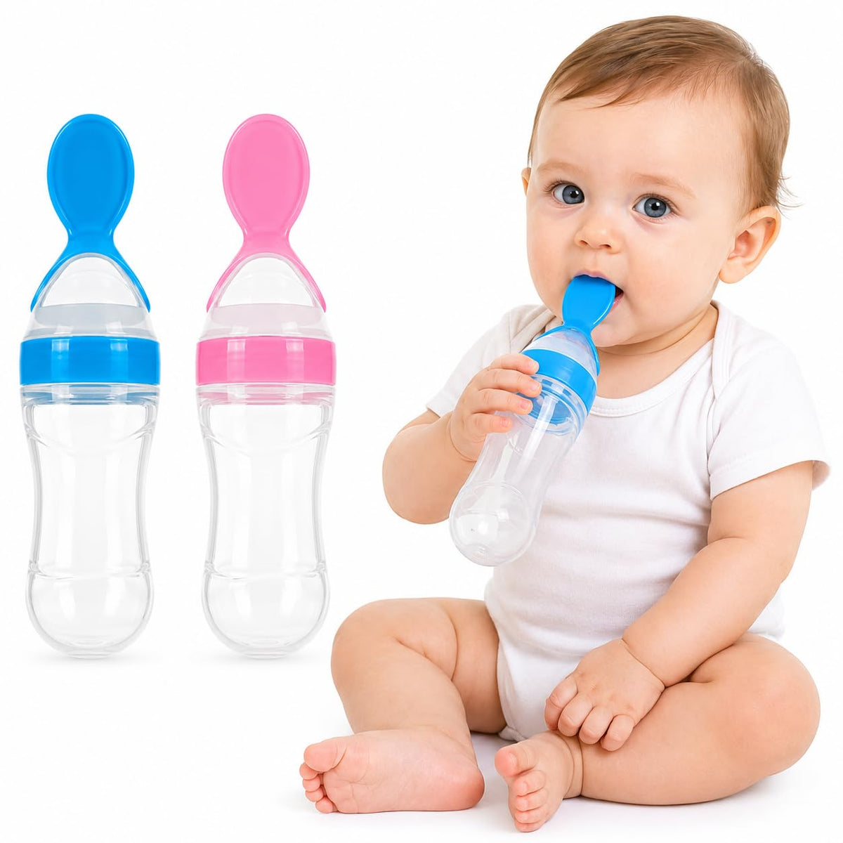 Food Dispensing Spoon Cereal Feeding Bottle
