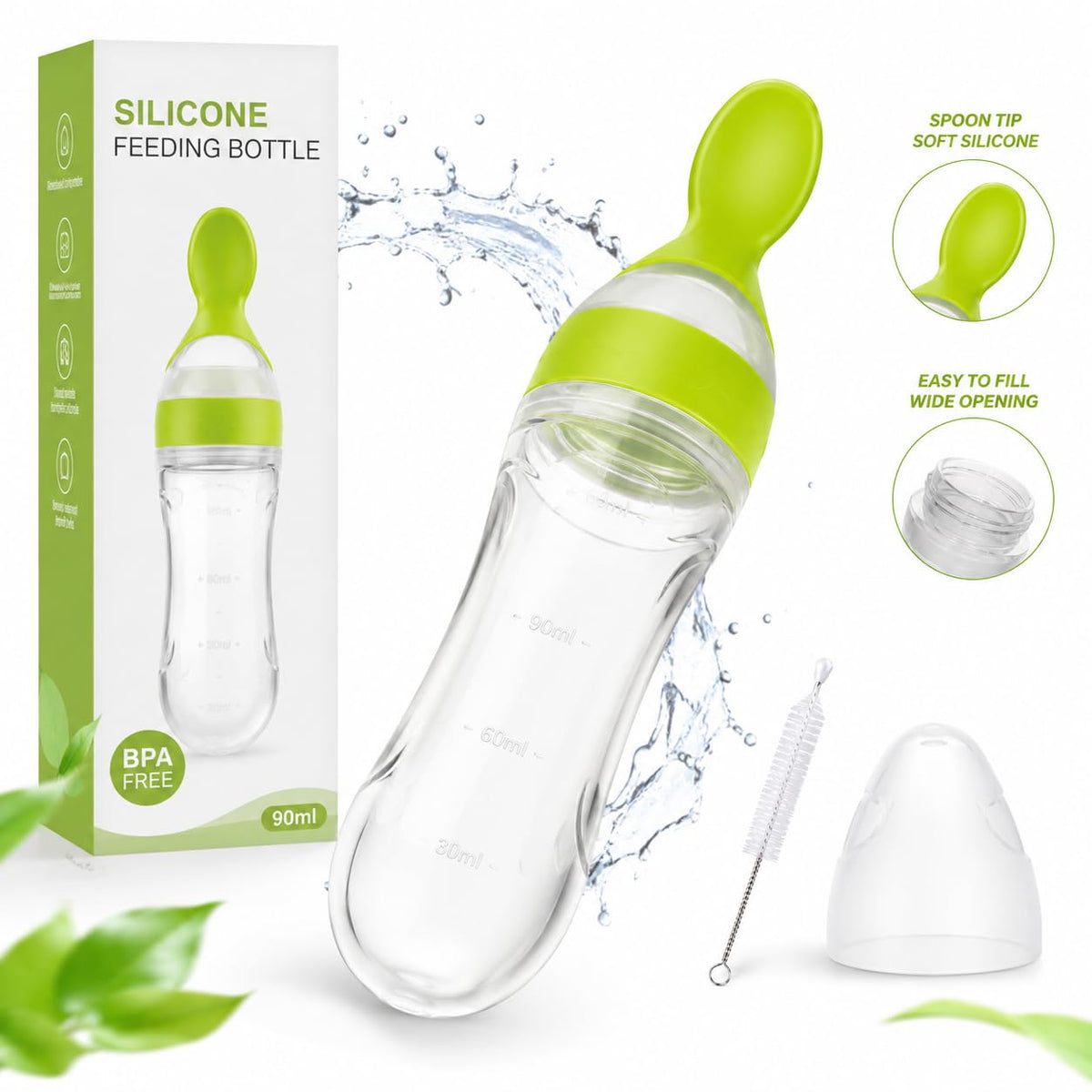 Food Dispensing Spoon Cereal Feeding Bottle